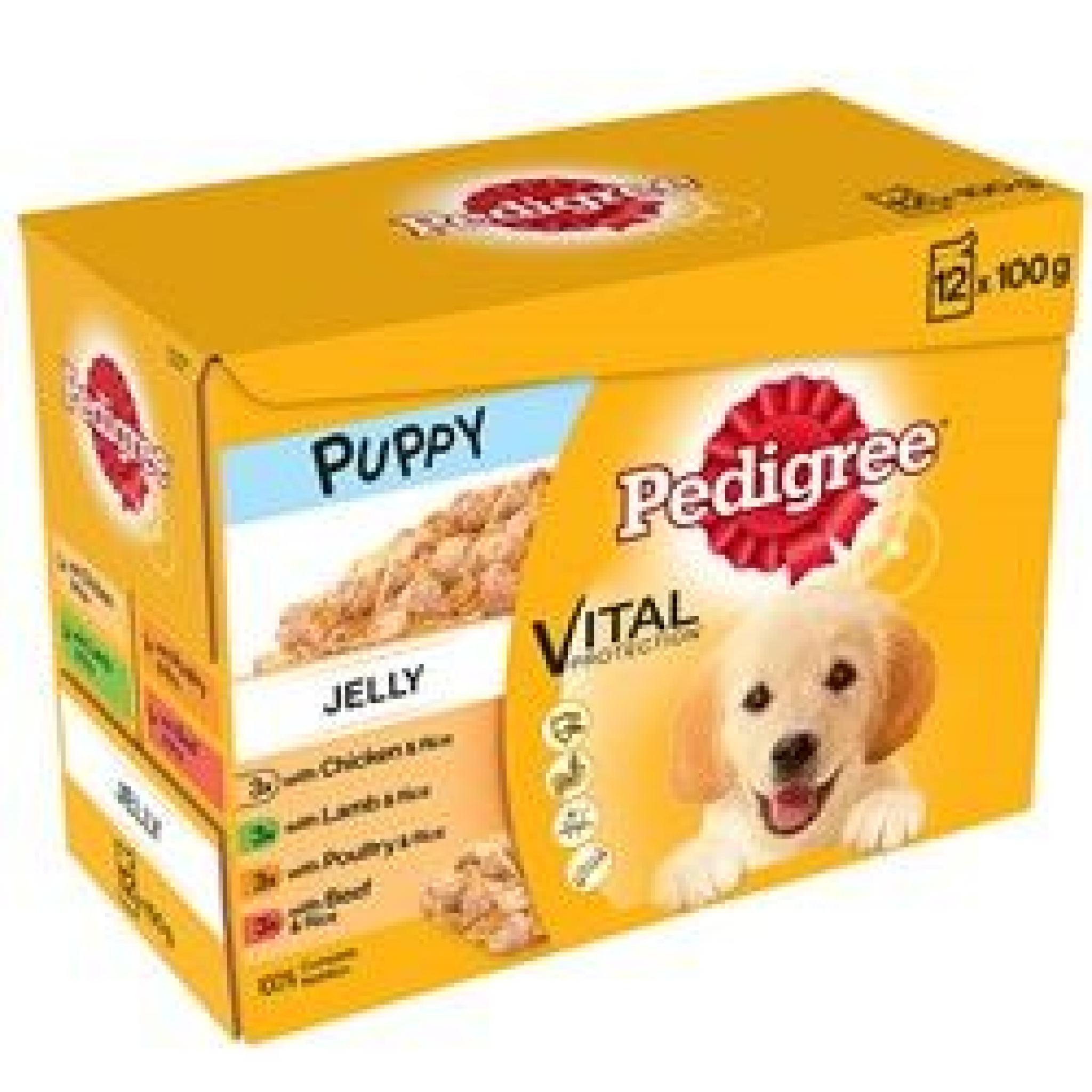 Pedigree Puppy Pouch Jelly Dog Food 12 x 100g Wagtail Pet Supplies