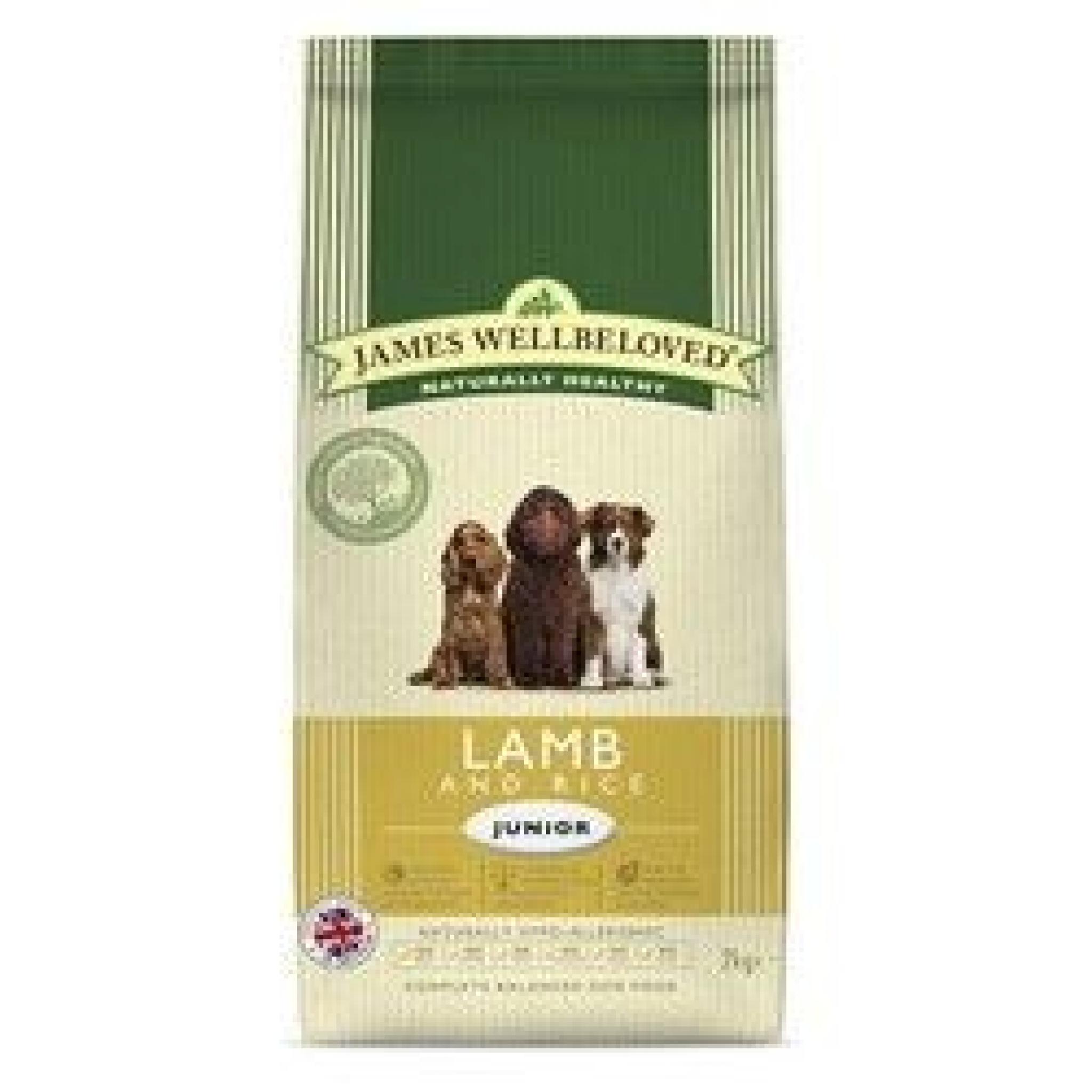 James Wellbeloved Junior Lamb & Rice Kibble Dog Food Wagtail Pet Supplies