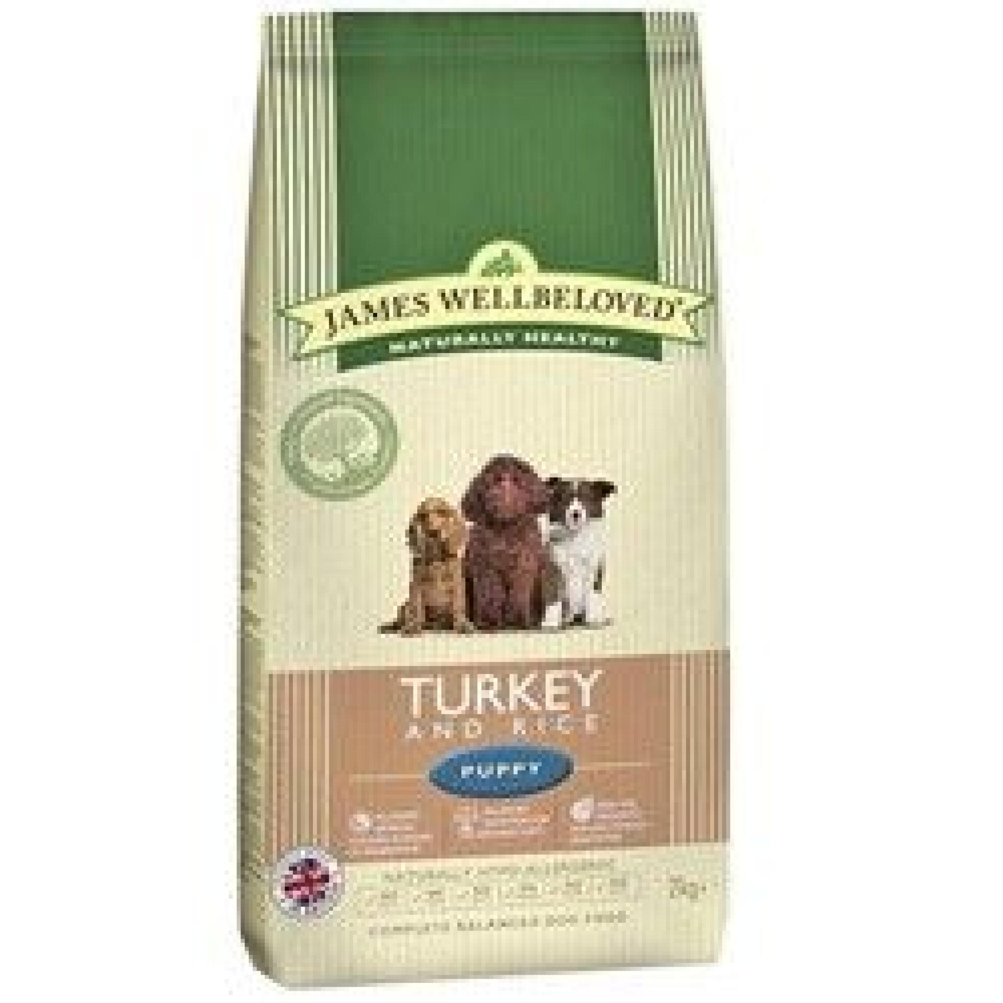 James Wellbeloved Puppy Turkey & Rice Kibble Dog Food | Wagtail Pet ...