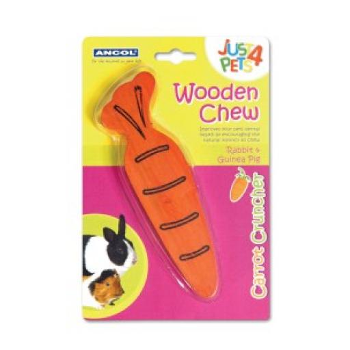 Ancol Just 4 Pets Wooden Chew Carrot Cruncher.