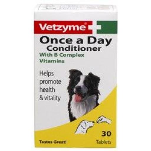 Vetzyme Dog Once A Day Conditioner 30 Tablets