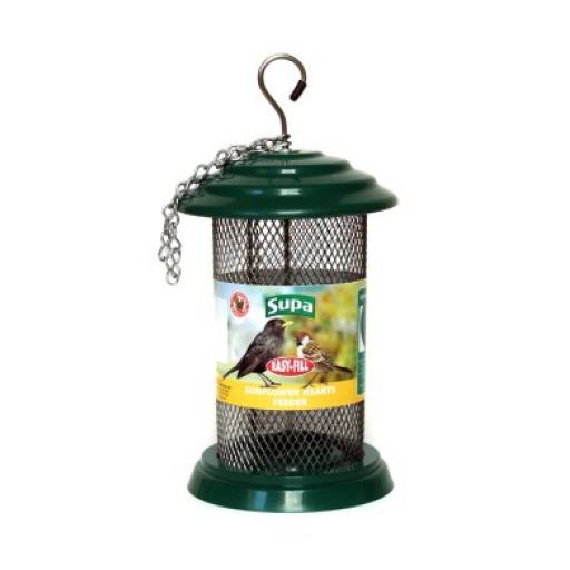 Supa Easy Fill Plastic Sunflower Heart Feeder Green 20cm 8