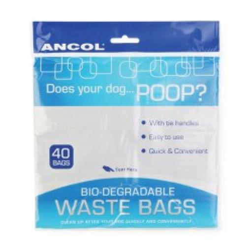 Ancol Bio-degradable Waste Bags 40pc