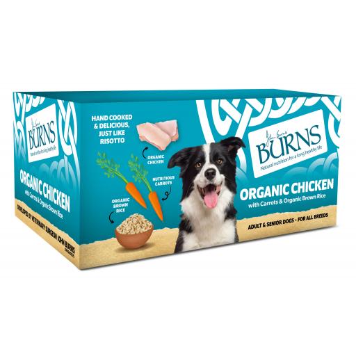 Burns Wet Food Organic Chicken,Vegetables & Brown Rice Dog Food 6x395g